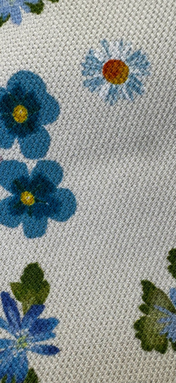Blue Garden Floral Tea Towel