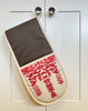 Teasel Oven Glove Red/Brown -Organic Cotton