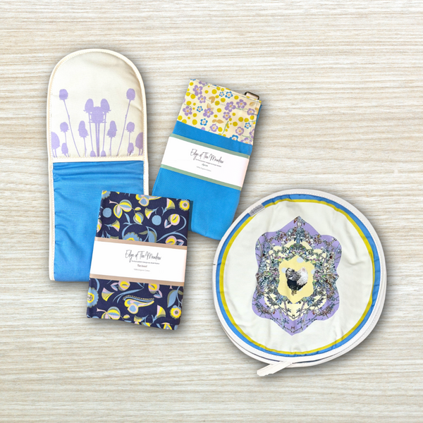 The Complete Kitchen Set – Apron, Tea Towel, Oven Glove & Hob Covers