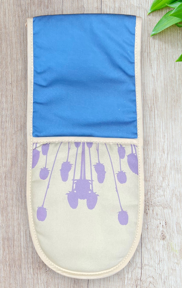 Oven Glove_ Blue /  Lilac Teasel