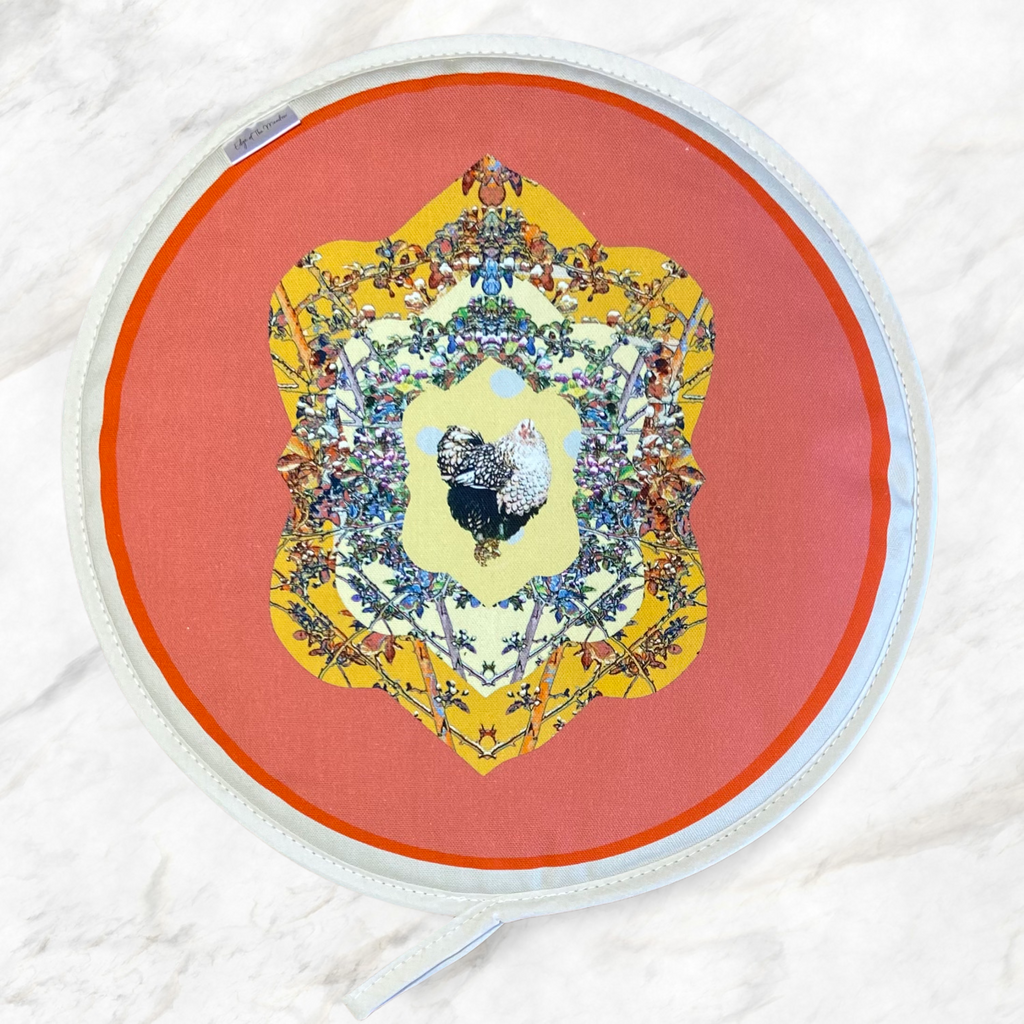 Chicken Print Hob Cover - pair